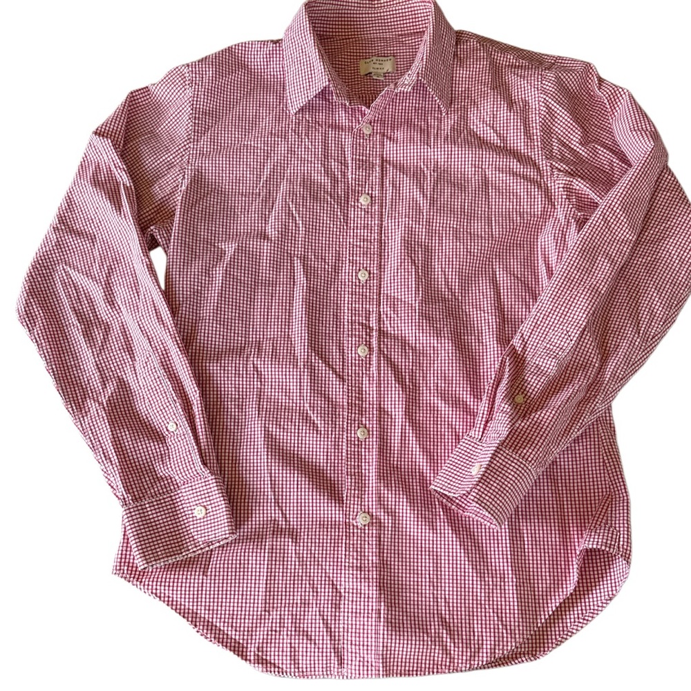 Club Monaco Men's Red Checkered Shirt